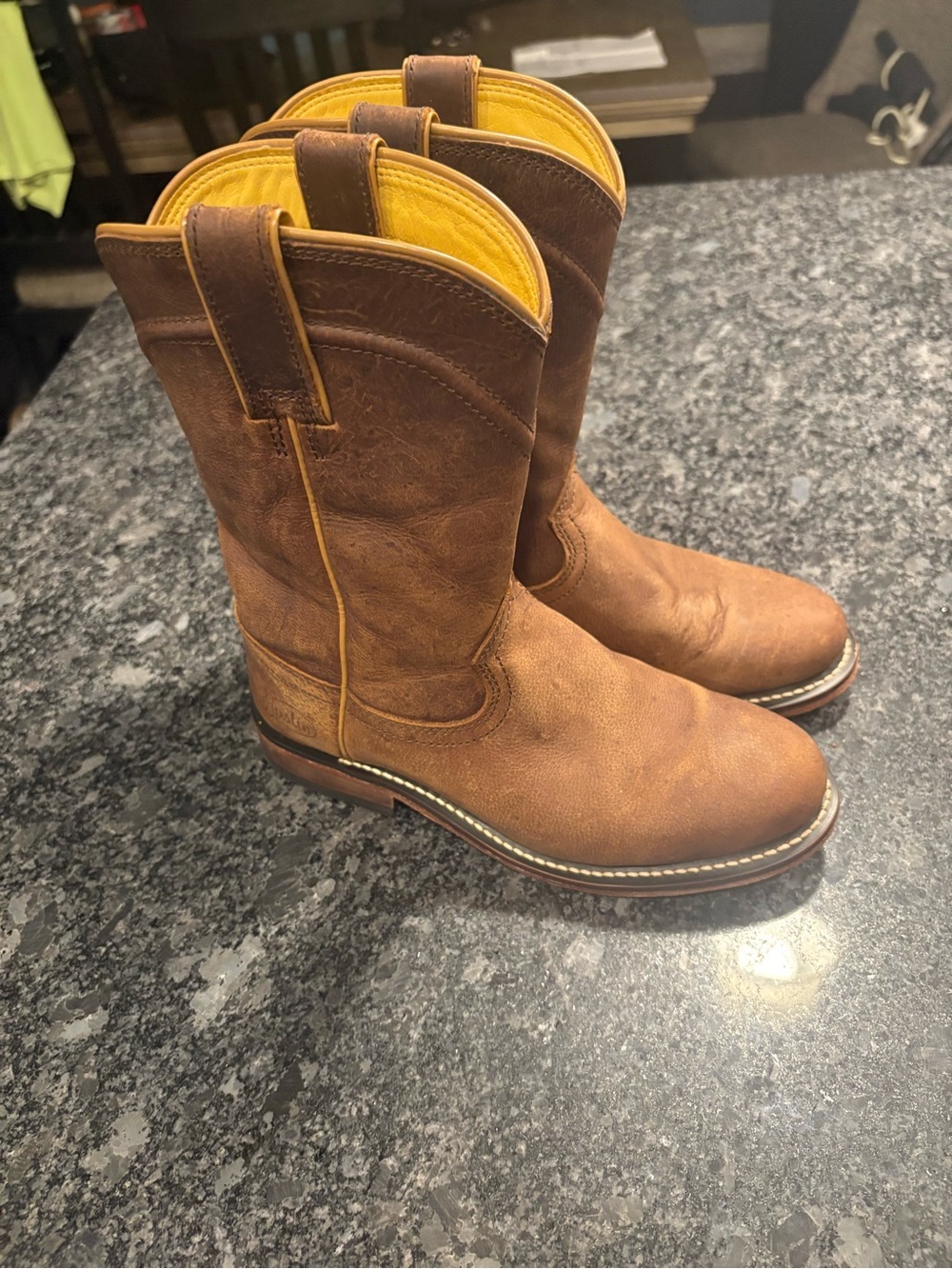 Justin Boots Holland premium Brown Leather Western Boots woman’s size 6B